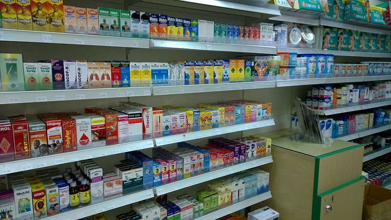 pharmacy wall shelving